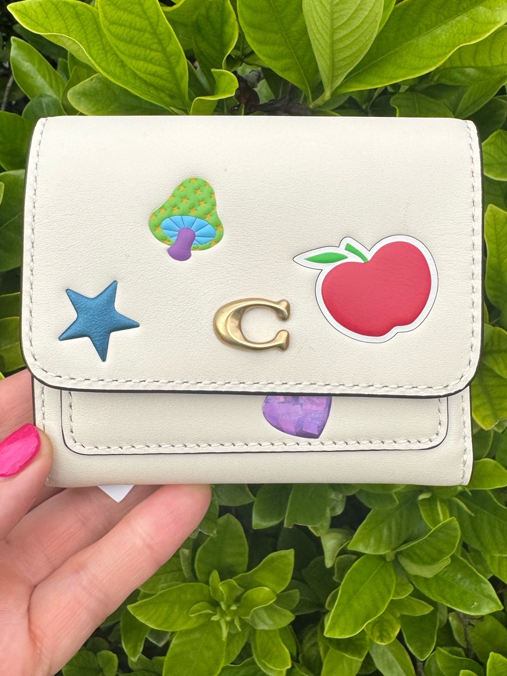 Coach Mila Small Flap Wallet With Sticker Print